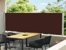 vidaXL lahtitõmmatav terrassi külgsein, 140 x 600 cm, pruun