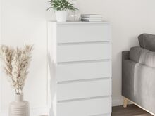 vidaXL kummut, valge, 60 x 36 x 10 cm, tehispuit