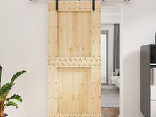 vidaXL liuguks tarvikutega, 90 x 210 cm, männipuit