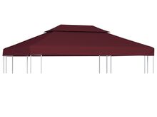 vidaXL kahekordne varjualuse katus 310 g/m² 4 x 3 m, bordoo