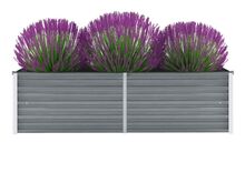 vidaXL taimelava, tsingitud teras, 160 x 40 x 45 cm, hall