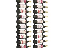 vidaXL seinale kinnitatavad veiniriiulid 12 pudelile, 2 tk, must raud