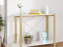 vidaXL konsoollaud, valge, 110 x 38 x 75 cm, tehispuit