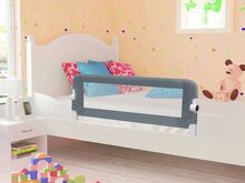vidaXL voodipiire väikelapse voodile, hall, 102 x 42 cm, polüester
