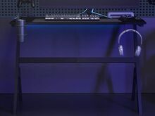 vidaXL mänguri arvutilaud Y-jalgadega, must, 110x60x75 cm