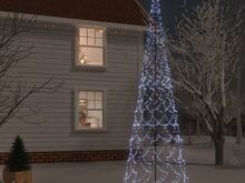 vidaXL koonusekujuline jõulupuu, külm valge, 3000 LEDi, 230x800 cm