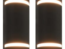 vidaXL õuevalgustid 2 tk, 35 W, mustad, poolümarad