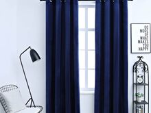 vidaXL pimendavad kardinad rõngastega 2 tk, samet, sinine 140 x 225 cm