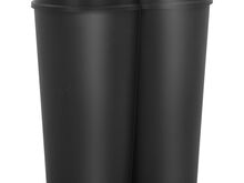 vidaXL kahe konteineriga prügikast, must, 50 l