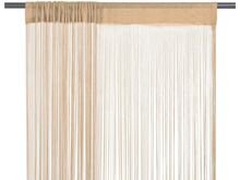 vidaXL nöörkardinad 2 tk, 100 x 250 cm, beež