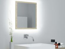 vidaXL LED vannitoa peeglikapp, Sonoma tamm, 40 x 8,5 x 37 cm, akrüül
