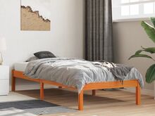 vidaXL voodiraam ilma madratsita, vahapruun, 90 x 200 cm, männipuit