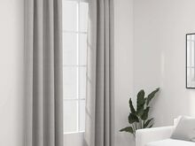 vidaXL linase välimusega pimendavad kardinad 2 tk hall 140 x 245 cm