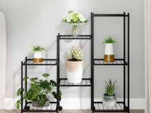 vidaXL lillealus ratastel, 83 x 25 x 83,5 cm, must, raud
