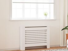 vidaXL radiaatorikate valge 112 x 19 x 81,5 cm, MDF