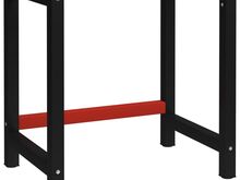 vidaXL tööpingi raam metall 80 x 57 x 79 cm, must ja punane