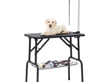 vidaXL reguleeritav koera pügamise laud koos 1 aasa ja korviga