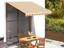vidaXL varikatuse asenduskangas, kollane ja oranž, 3 x 2,5 m