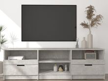 vidaXL telerikapp, betoonhall, 150x33,5x45 cm, tehispuit