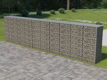 vidaXL kattega gabioonsein, tsingitud teras, 600 x 50 x 150 cm