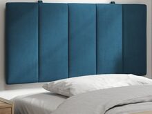 vidaXL voodipeatsi padi, sinine, 100 cm, samet