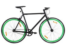 vidaXL ühekäiguline jalgratas, must ja roheline, 700C 51 cm