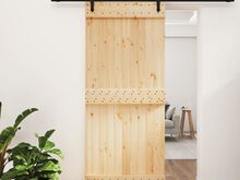 vidaXL liuguks tarvikutega, 90 x 210 cm, männipuit
