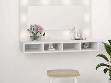 vidaXL peegelkapp LEDiga, valge, 90x31,5x62 cm