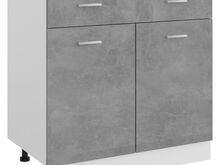 vidaXL alumine köögikapp, betoonhall, 80 x 46 x 81,5 cm, tehispuit