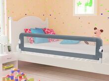 vidaXL voodipiire väikelapse voodile, hall, 180 x 42 cm, polüester