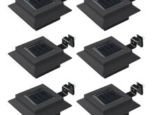 vidaXL päikesepatareiga aiavalgustid 6 tk LED ruudukujuline 12 cm must
