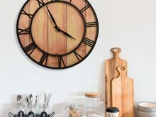 325172 vidaXL Wall Clock 39 cm Brown and Black MDF and Iron