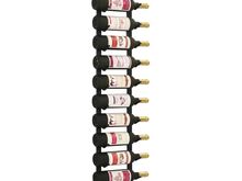 vidaXL seinale kinnitatav veiniriiul 12 pudelile, must raud
