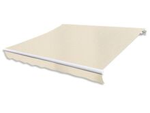 vidaXL kokkupandav käsitsikasutatav varikatus, 300 cm, kreemjas