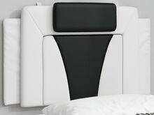 vidaXL voodipeatsi padi, valge ja must, 90 cm, kunstnahk