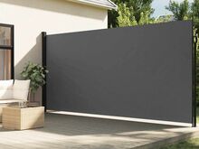 vidaXL lahtitõmmatav külgsein, antratsiithall, 200 x 600 cm
