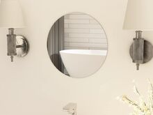 vidaXL raamita peegel, 30 cm, ümmargune, klaasist