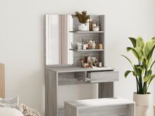 vidaXL peegliga tualettlaud, hall Sonoma tamm, 74,5 x 40 x 141 cm