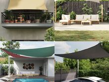 vidaXL oxford-kangast päikesepuri kolmnurkne 4 x 5 x 6,4 m kreemjas