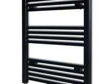 Keskkütte rätikukuivati vannituppa sirge 600 x 764 mm, must