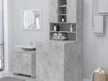 vidaXL pesumasinakapp, betoonhall, 71 x 71,5 x 91,5 cm