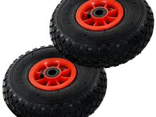 vidaXL pakikäru rattad, 2 tk, kumm 3,00–4 (245x82)