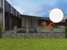 vidaXL gabioonkorv U-kujuline, tsingitud teras 570 x 20 x 100 cm