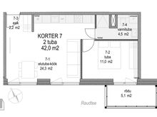 2-toaline õhtupäikesega korter.