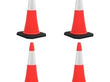 vidaXl helkuritega liikluskoonused raskete alustega, 4 tk, 75 cm