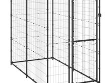 vidaXL katusega koeraaed, teras, 110 x 220 x 180 cm