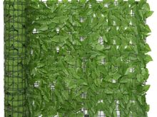 vidaXL rõdusirm, rohelised lehed, 300 x 100 cm