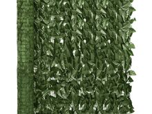 vidaXL rõdusirm, tumerohelised lehed, 400 x 100 cm