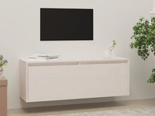 vidaXL seinakapid 2 tk valge 100x30x35 cm, männipuit