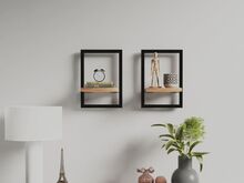 vidaXL seinariiulid 2 tk, 25x25x35 cm, toekas akaatsiapuit